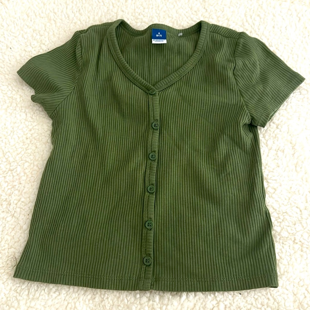 Kids Old Navy Green Shirt (6-7, Small)